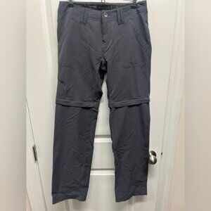 Marmot Pants 4 Womens Convertible Zip Off Roll Up Hiking Nylon Stretch Gray